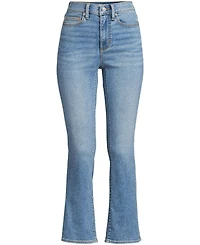 Lands' End Women's Recover Denim High Rise Kick Flare Crop Jeans