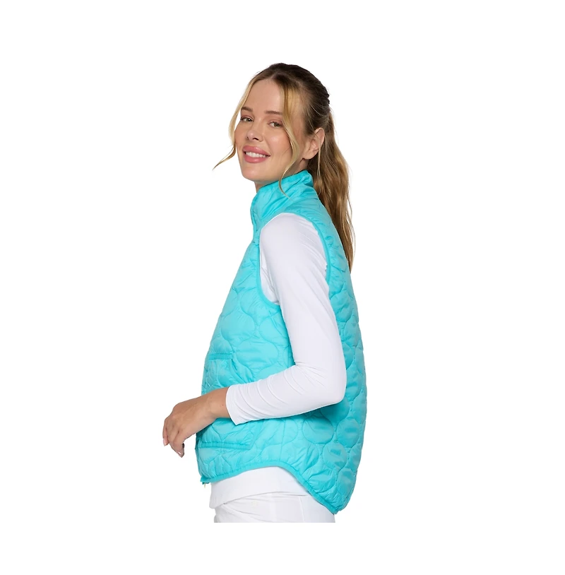 G Lifestyle Clothing Women's Double Zip Padded Vest