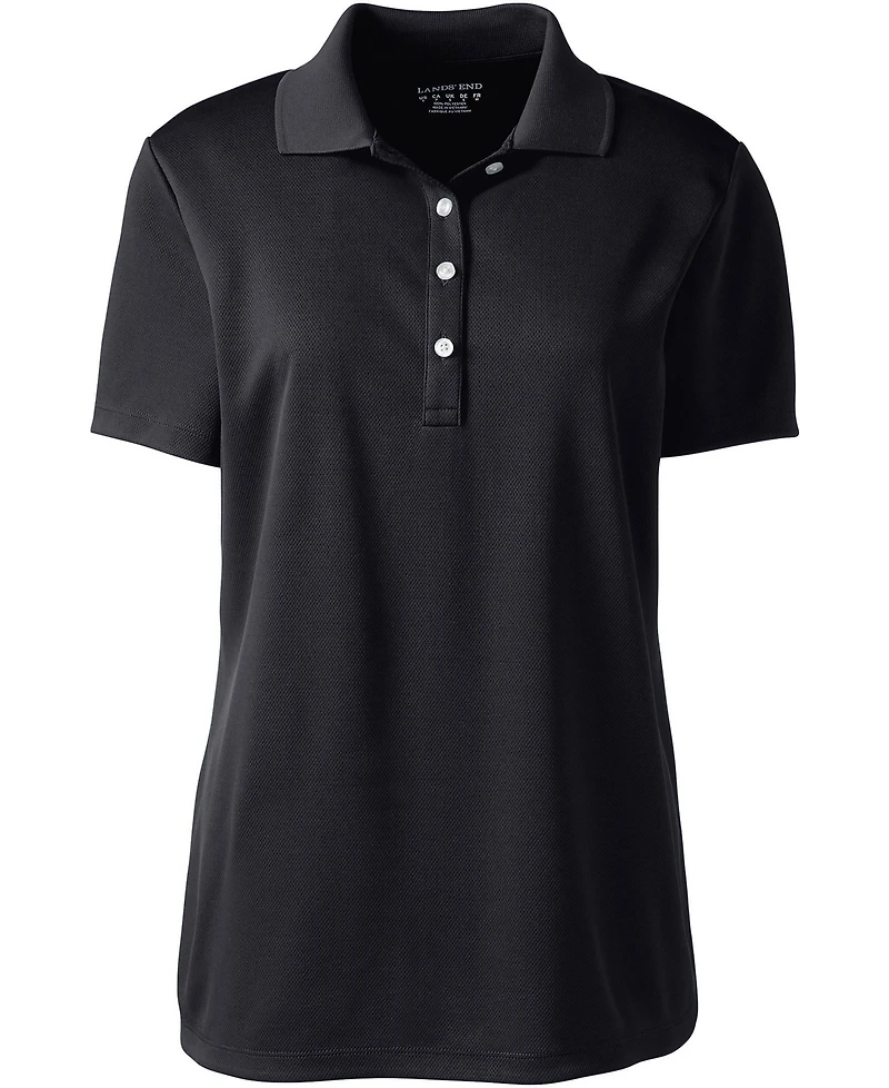 Lands' End Plus Short Sleeve Solid Active Polo