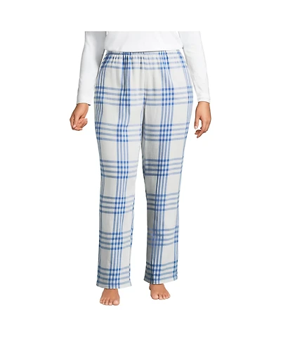 Lands' End Plus Print Flannel Pajama Pants
