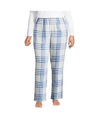 Lands' End Plus Print Flannel Pajama Pants