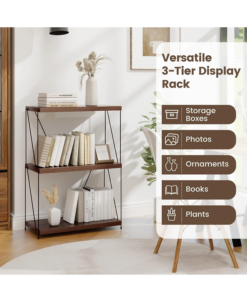 Gouun Multipurpose Display Rack with Metal Frame-34 inches