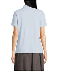 Lands' End Women's Short Sleeve Feminine Fit Interlock Polo Shirt