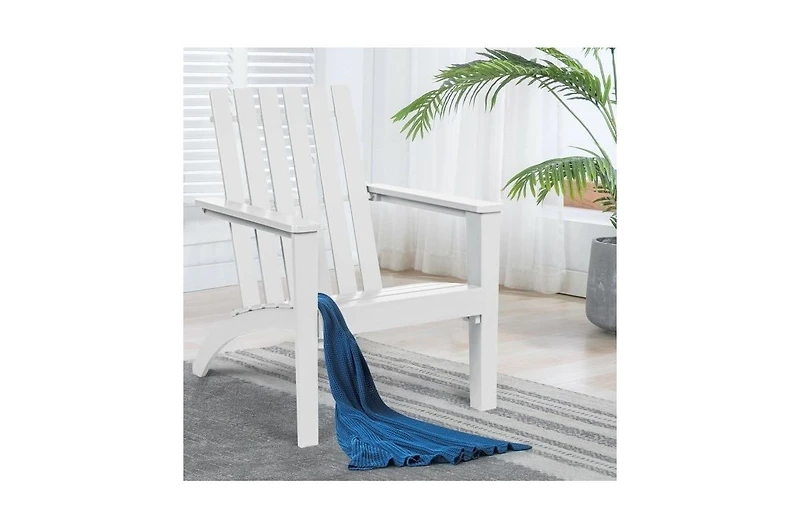 Slickblue Indoor/Outdoor Acacia Wood Adirondack Lounge Armchair Durable and Comfortable Seating