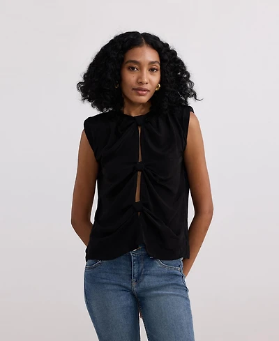 Reistor Women's The Knot-so-Basic Top Black