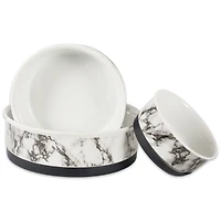 Bone Dry Marble Pet Bowl Set/2