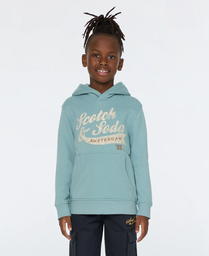 Scotch & Soda Big Boys Graphic Fleece Hoodie