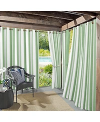 Valencia Cabana Stripe Indoor/Outdoor Uv Protectant Room Darkening Grommet Curtain Panel
