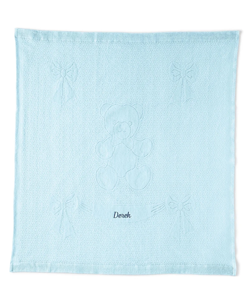 Lands' End Scottish Lace Bear Baby Blanket