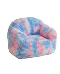 gaomon Giant Bean Bag Chair, Tie-Dye Faux Fur Stuffed Couch for Adults, Large Lazy Sofa Floor Chair with Handle, 39"L x 32"W 28"H