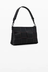 Desigual Women's Braided crossbody bag M with topstitching
