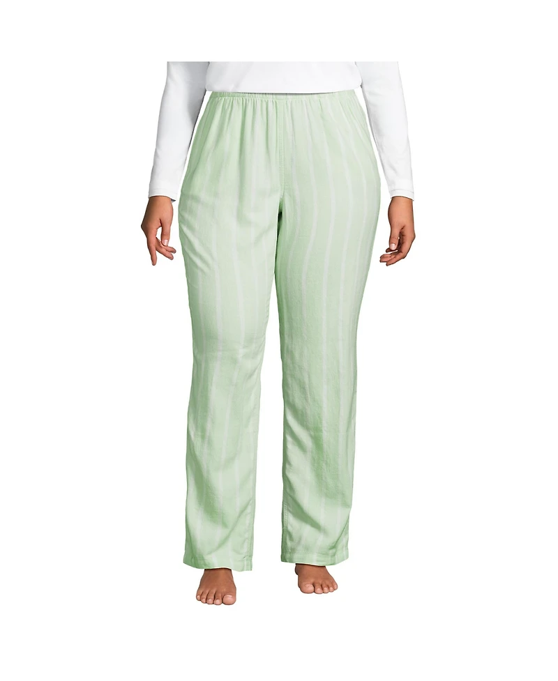 Lands' End Plus Print Flannel Pajama Pants
