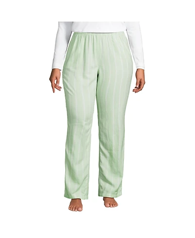 Lands' End Plus Print Flannel Pajama Pants