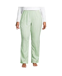 Lands' End Plus Print Flannel Pajama Pants