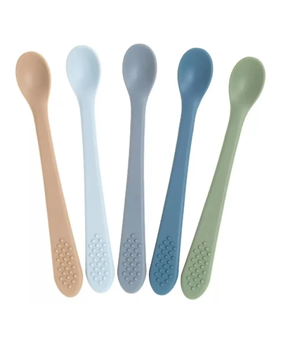 Sperric Toddler Spoons Spoons First Stage - Silicone Spoon For Self Feeding - First Stage Feeding Spoon Set Gum Friendly - Bpa Free