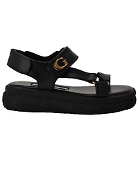 Guess Women's Lanara Quattro G Sporty Platform Footbed Sandals