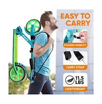 Hurtle Renegade Kick Scooters for Kids Teenagers Adults- 2 Wheel Kids Scooter with Adjustable T-Bar Handlebar - Alloy Anti-Slip Deck