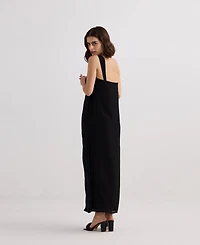 Reistor Women's Twilight Twist Strappy Maxi Dress Black