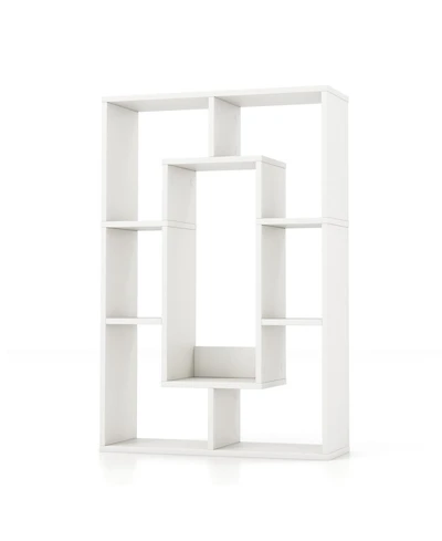 Gouun 7-Cube Geometric Bookshelf Modern Decorative Open Bookcase
