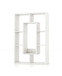 Gouun 7-Cube Geometric Bookshelf Modern Decorative Open Bookcase
