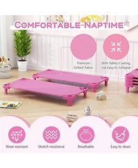 Gouun Kids Stackable Daycare Cot Pack of 6 with Detachable Oxford Cloth