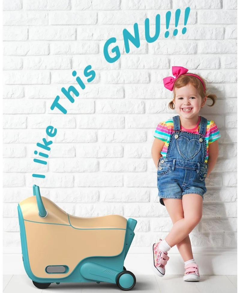 Gyroor Gnu 40W Electric Trolley Suitcase Inspired Electric Ride-On Luggage for Kids ,A Fun & Practical Travel Buddy Ages 3-6-up to 5 Miles 5MPH
