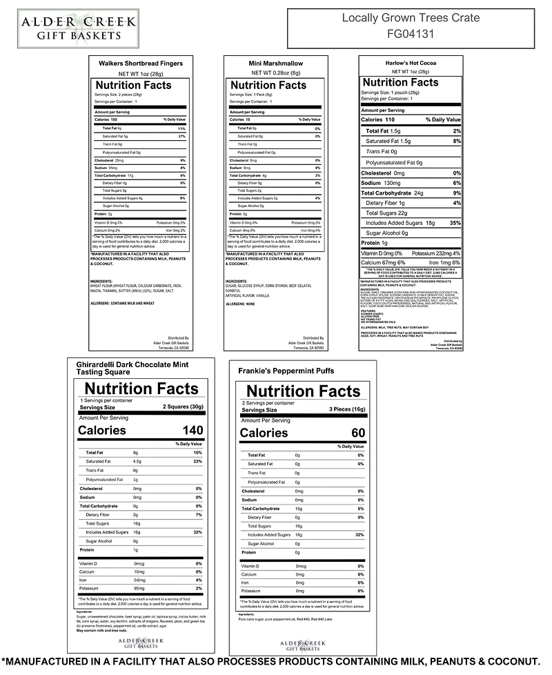Alder Creek Gift Baskets Locally Grown Trees Gift Crate, 8 Piece