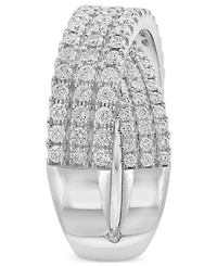 Effy Diamond Crossover Ring (1-1/2 ct. t.w.) in 14k White Gold