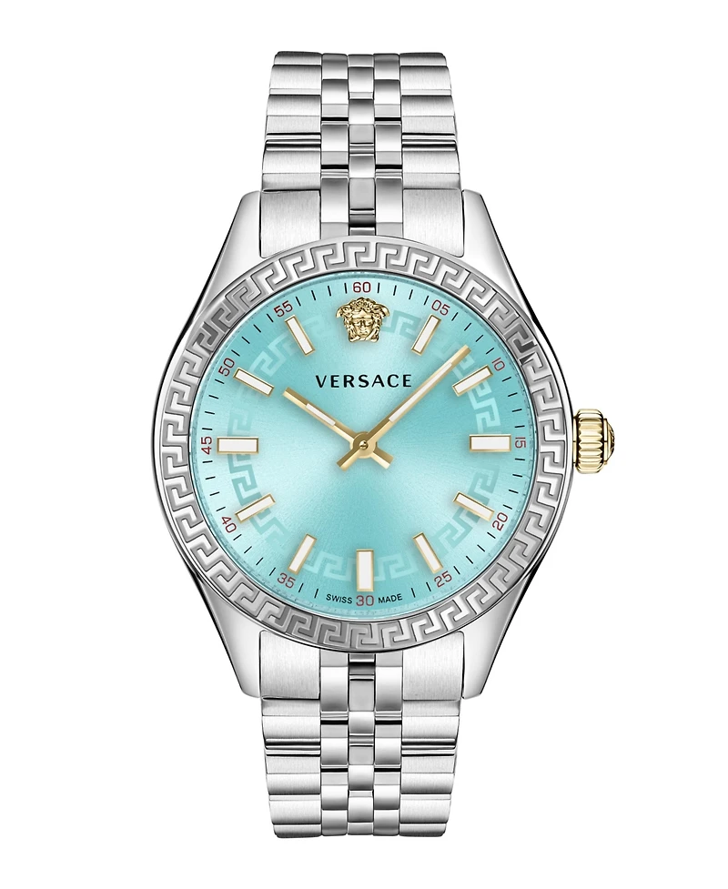 Versace Hellenyium Silver Stainless Steel Bracelet Watch, 36mm