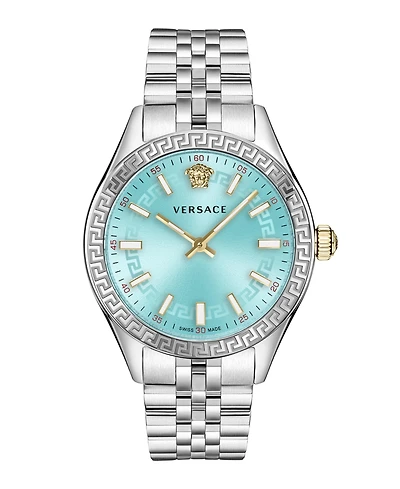 Versace Hellenyium Silver Stainless Steel Bracelet Watch, 36mm