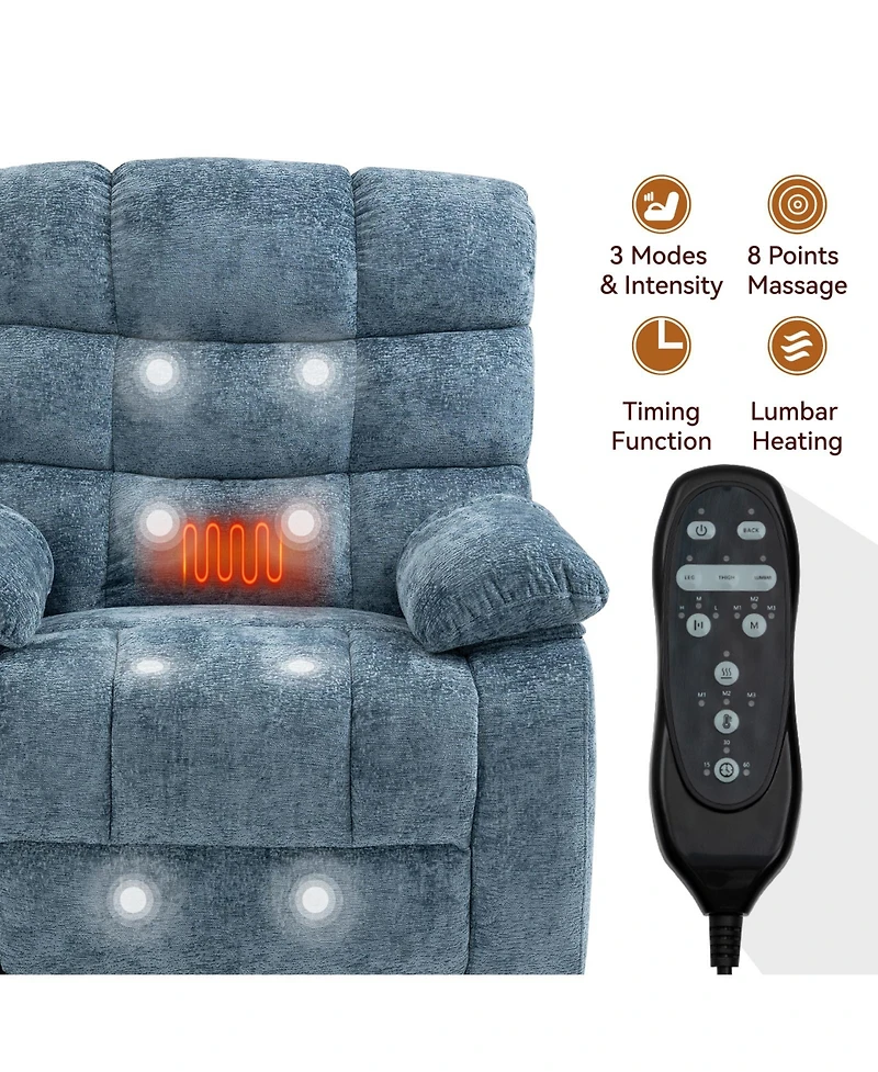 Mondawe Lift Recliner Chair Heat Massage Dual Motor Infinite