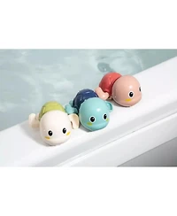 Sperric Toddler Floating Turtle Bath Toys 1-3, Wind-Up Swimming Toys Girls, Fun Cute Pool Toys Safe and Durable Bathtub Water Toys, 3-Pack