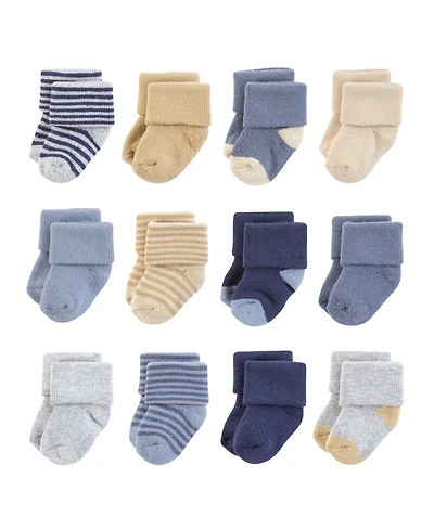 Hudson Baby Boys Plush Terry Socks 12 Pack