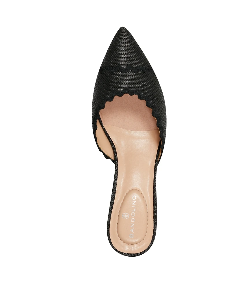 Bandolino Women's Mymy Pointed Toe Kitten Heel Mules