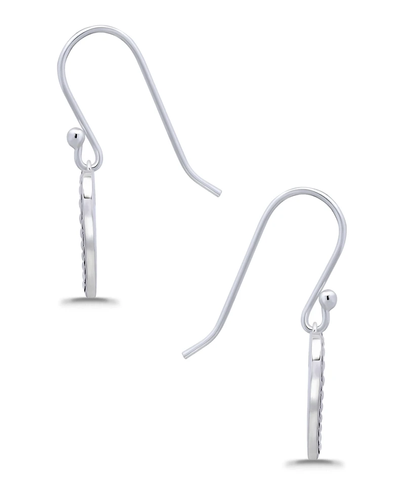 Macy's Oxidized Beaded Open-Heart Fishhook Earrings