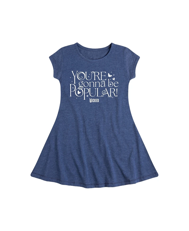 Wicked Little Girls Popular Graphic Cap Sleeve Dress