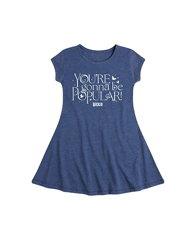 Wicked Little Girls Popular Graphic Cap Sleeve Dress