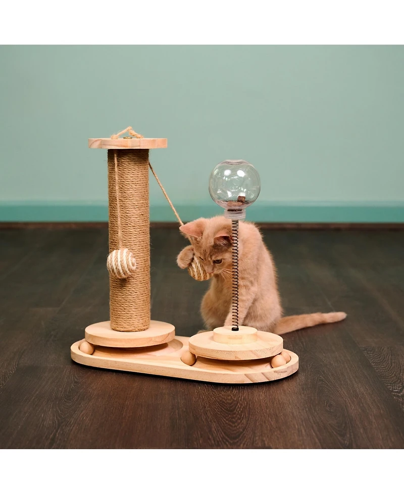 Interactive Scratch Post and Activity Center -- The Ultimate Cat Playground S1501