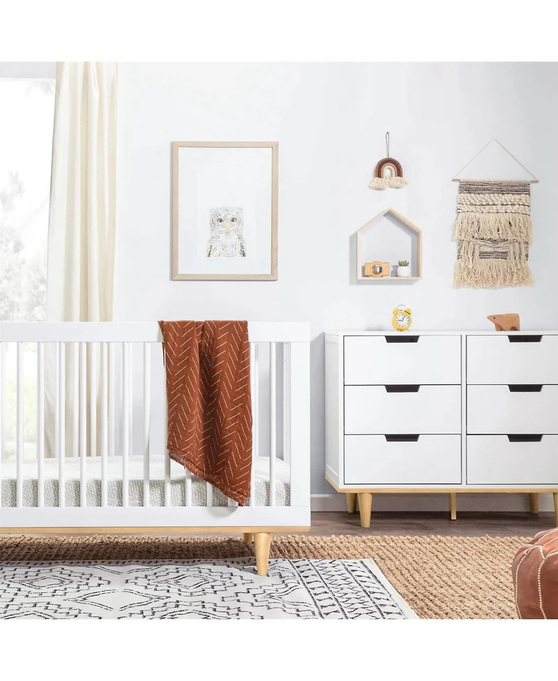 Slickblue Modern Mid-Century Style 6-Drawer Double Dresser