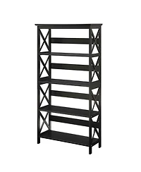 Tall 5-Tier Bookcase – Adjustable Shelf Storage Unit for Home Office, Living Room, or Study Organization