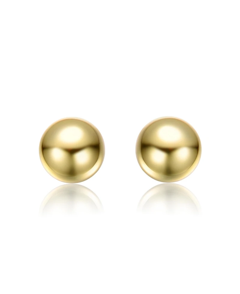 GiGiGirl 14k Gold Plated Round Ball Stud Earrings