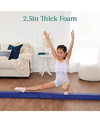 Best Choice Products 9ft Folding Medium-Density Foam Floor Balance Beam for Gymnastic and Tumbling