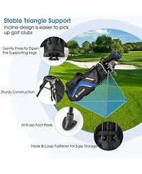 Gymax Golf Stand Bag Golf Club Bag w/ 14 Way Top Dividers & 6 Pockets & Carrying Handles