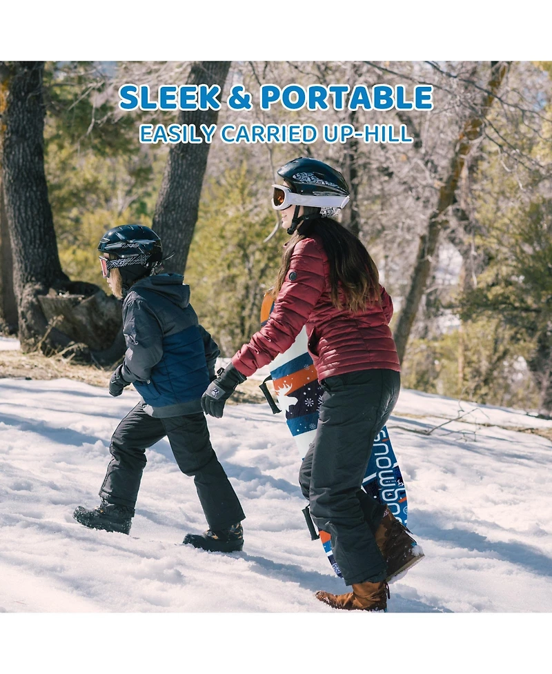 Alpine Rocket 48", Double Rider Foam Snow Sleds with Side Handles