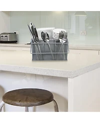 Sorbus Mesh Utensil Caddy - Organize & Serve in Style! Perfect for Kitchen, Parties, and More. Multi-purpose with Compartments & Sturdy Handle