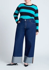 Eloquii Women's Plus Hardware Detail Sweater
