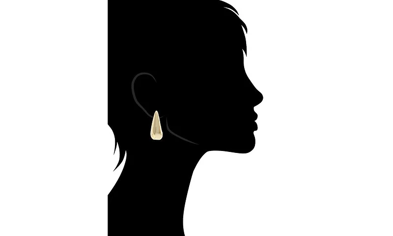 Polished Geometric Teardrop Earrings