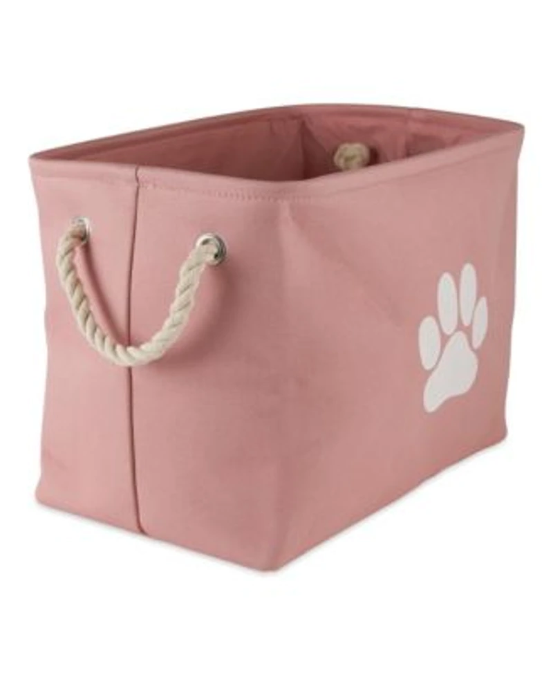 Bone Dry Collapsible Pet Storage Bin With Rope Handles Solid Paw Print