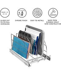 Florida Brands Bakeware Pull Out Organizer for Cookie Sheet, Cutting Board, Bakeware, and Tray 12.5 x 21 In