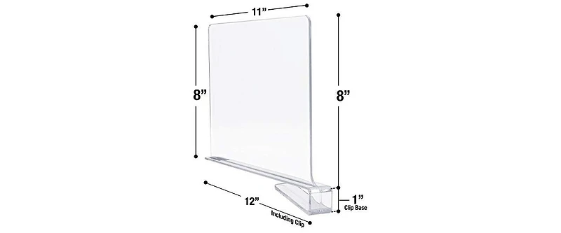 Sorbus 4 Acrylic Shelf Dividers Great Organizer for Clothes, Linens, Purse Separators, Kitchen Cabinets and more (4-Pack)
